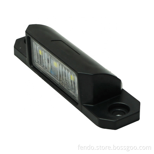 UV PC LED Trailer License Plate Lamp 10-30V